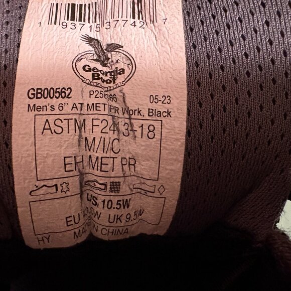 Mens Georgia GR000562 Safety Toe Puncture Resistant Work Boots Size 10.5 W - Picture 13 of 13